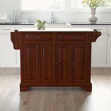 Load image into Gallery viewer, Lafayette Stone Top Full Size Kitchen Island/Cart Mahogany/White