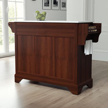 Load image into Gallery viewer, Lafayette Stone Top Full Size Kitchen Island/Cart Mahogany/White