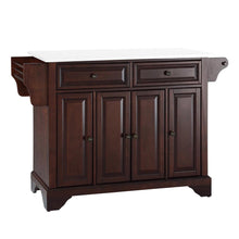 Load image into Gallery viewer, Lafayette Stone Top Full Size Kitchen Island/Cart Mahogany/White