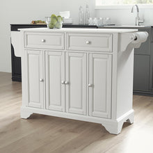 Load image into Gallery viewer, Lafayette Stone Top Full Size Kitchen Island/Cart White/White