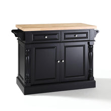 Load image into Gallery viewer, Oxford Butcher Block Kitchen Island Black