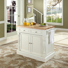 Load image into Gallery viewer, Oxford Butcher Block Kitchen Island White