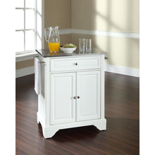 Load image into Gallery viewer, Lafayette Stainless Steel Top Portable Kitchen Island/Cart White/Stainless Steel