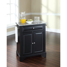 Load image into Gallery viewer, Lafayette Granite Top Portable Kitchen Island/Cart Black/Gray