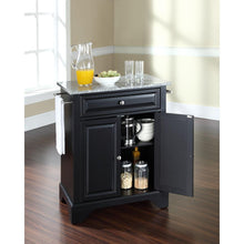 Load image into Gallery viewer, Lafayette Granite Top Portable Kitchen Island/Cart Black/Gray