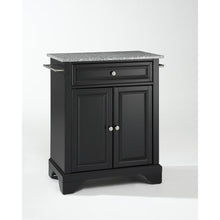 Load image into Gallery viewer, Lafayette Granite Top Portable Kitchen Island/Cart Black/Gray