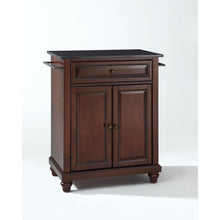 Load image into Gallery viewer, Cambridge Granite Top Portable Kitchen Island/Cart Mahogany/Black