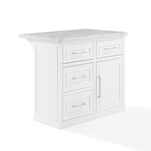 Load image into Gallery viewer, Cutler Faux Marble Top Kitchen Island