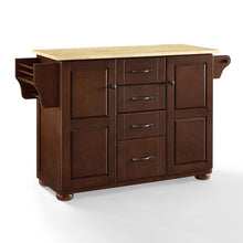 Load image into Gallery viewer, Eleanor Wood Top Kitchen Island Mahogany/Natural