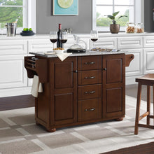 Load image into Gallery viewer, Eleanor Granite Top Kitchen Island Mahogany/Gray