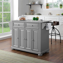 Load image into Gallery viewer, Alexandria Granite Top Full Size Kitchen Island/Cart Gray/Gray