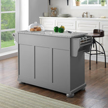 Load image into Gallery viewer, Alexandria Granite Top Full Size Kitchen Island/Cart Gray/Gray