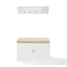Load image into Gallery viewer, Harper 2Pc Entryway Set White - Bench & Shelf