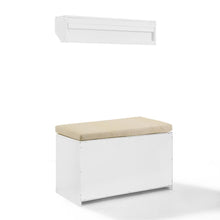 Load image into Gallery viewer, Harper 2Pc Entryway Set White - Bench & Shelf