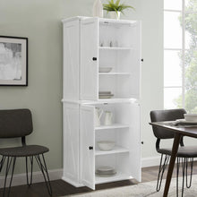 Load image into Gallery viewer, Clifton Tall Pantry Distressed White - 2 Stackable Pantries