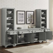 Load image into Gallery viewer, Tara 3Pc Sideboard And Bookcase Set Distressed Gray - Sideboard & 2 Bookcases