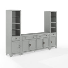 Load image into Gallery viewer, Tara 3Pc Sideboard And Bookcase Set Distressed Gray - Sideboard & 2 Bookcases