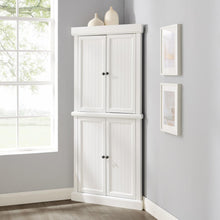 Load image into Gallery viewer, Shoreline Tall Corner Pantry White - 2 Stackable Pantries