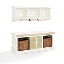Load image into Gallery viewer, Brennan 2Pc Entryway Set White/Tan - Bench, Shelf