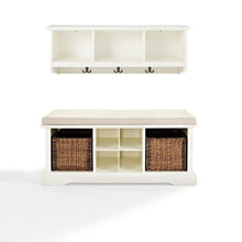 Load image into Gallery viewer, Brennan 2Pc Entryway Set White/Tan - Bench, Shelf
