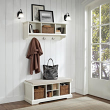 Load image into Gallery viewer, Brennan 2Pc Entryway Set White/Tan - Bench, Shelf