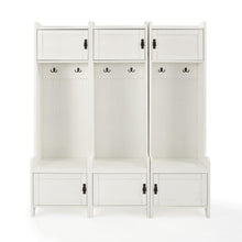 Load image into Gallery viewer, Fremont 3Pc Entryway Set Distressed White - 3 Hall Trees