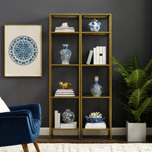 Load image into Gallery viewer, Aimee 2Pc Etagere Set Soft Gold - 2 Narrow Etageres