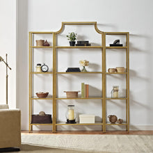 Load image into Gallery viewer, Aimee 3Pc Etagere Set Soft Gold - Large Etagere & 2 Narrow Etageres