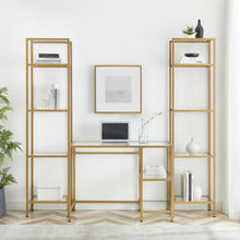 Load image into Gallery viewer, Aimee 3Pc Desk And Etagere Set Soft Gold - Desk & 2 Narrow Etageres