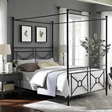 Load image into Gallery viewer, Montgomery Queen Bed Black - Headboard, Footboard, Finials, Rails