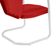 Load image into Gallery viewer, Griffith 3Pc Outdoor Metal Bistro Set Bright Red Gloss/White Satin - Bistro Table & 2 Chairs