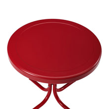 Load image into Gallery viewer, Bates 3Pc Outdoor Metal Armchair Set Bright Red Gloss - Side Table & 2 Armchairs