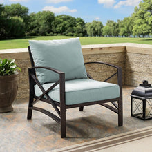 Load image into Gallery viewer, Kaplan Outdoor Metal Armchair Mist/Oil Rubbed Bronze