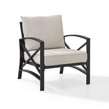 Load image into Gallery viewer, Kaplan Outdoor Metal Armchair Oatmeal/Oil Rubbed Bronze