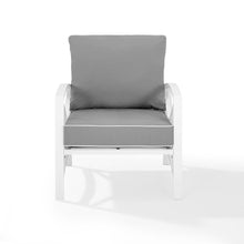 Load image into Gallery viewer, Kaplan Outdoor Metal Armchair Gray/White