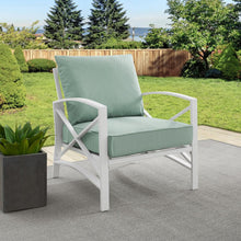 Load image into Gallery viewer, Kaplan Outdoor Metal Armchair Mist/White