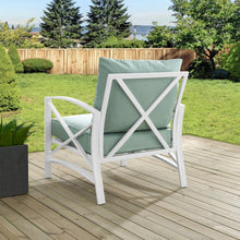 Load image into Gallery viewer, Kaplan Outdoor Metal Armchair Mist/White