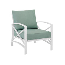 Load image into Gallery viewer, Kaplan Outdoor Metal Armchair Mist/White