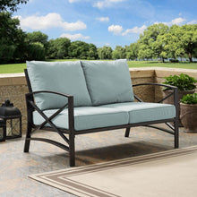 Load image into Gallery viewer, Kaplan Outdoor Metal Loveseat Mist/Oil Rubbed Bronze