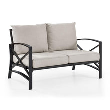 Load image into Gallery viewer, Kaplan Outdoor Metal Loveseat Oatmeal/Oil Rubbed Bronze