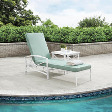 Load image into Gallery viewer, Kaplan Outdoor Metal Chaise Lounge Mist/White