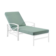 Load image into Gallery viewer, Kaplan Outdoor Metal Chaise Lounge Mist/White