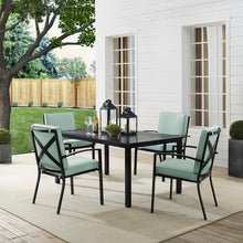 Load image into Gallery viewer, Kaplan 5Pc Outdoor Metal Dining Set Mist/Oil Rubbed Bronze - Table & 4 Chairs