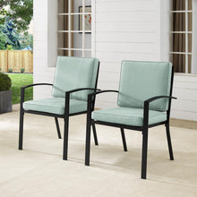 Load image into Gallery viewer, Kaplan 2Pc Outdoor Metal Dining Chair Set Mist/Oil Rubbed Bronze - 2 Chairs