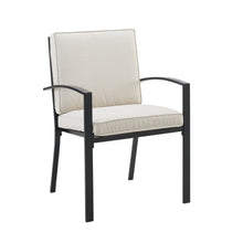 Load image into Gallery viewer, Kaplan 2Pc Outdoor Metal Dining Chair Set Oatmeal/Oil Rubbed Bronze - 2 Chairs