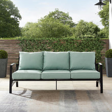 Load image into Gallery viewer, Kaplan Outdoor Metal Sofa Mist/Oil Rubbed Bronze