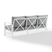 Load image into Gallery viewer, Kaplan Outdoor Metal Sofa Gray/White