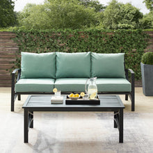 Load image into Gallery viewer, Kaplan 2Pc Outdoor Metal Sofa Set Mist/Oil Rubbed Bronze - Sofa & Coffee Table