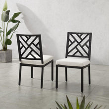 Load image into Gallery viewer, Locke 2Pc Outdoor Metal Dining Chair Set