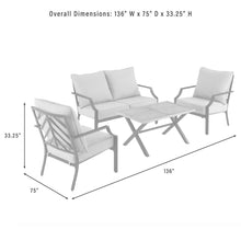 Load image into Gallery viewer, Otto 4Pc Outdoor Metal Conversation Set